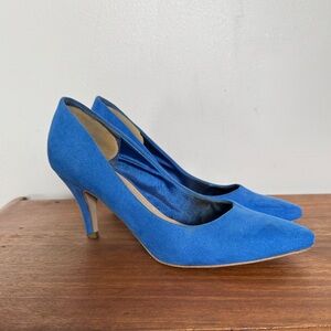 H&M blue suede pumps, size 6
